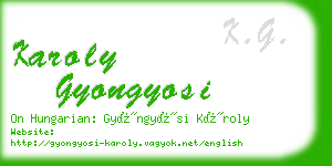karoly gyongyosi business card