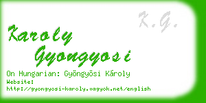 karoly gyongyosi business card